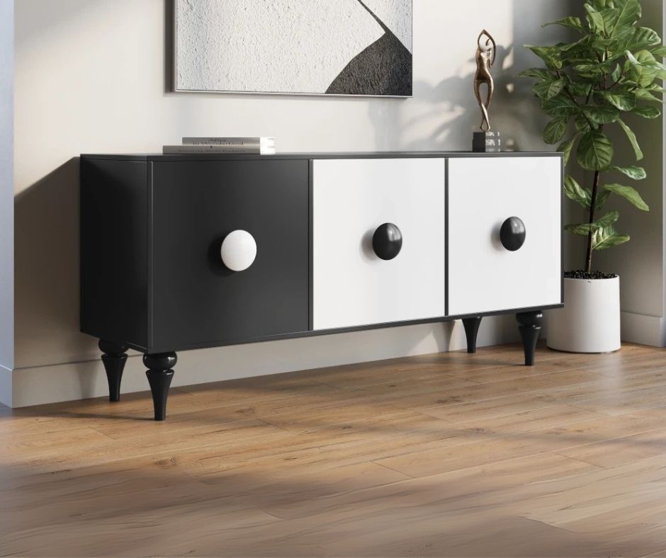 Biało-czarna komoda: klasyczne połączenie kolorów