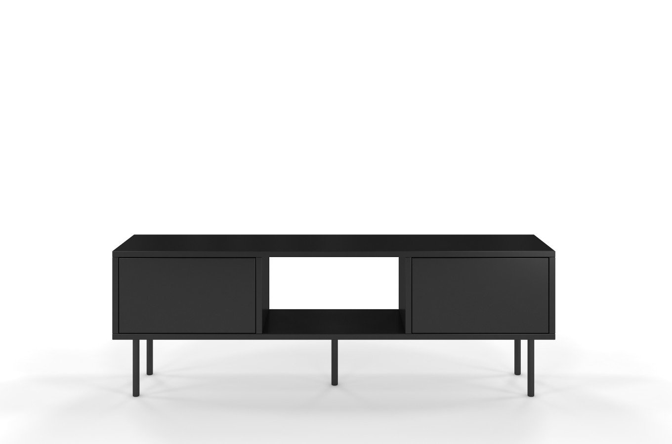 Czarna nowoczesna komoda RTV Dancan MIRKA / szer. 130 cm