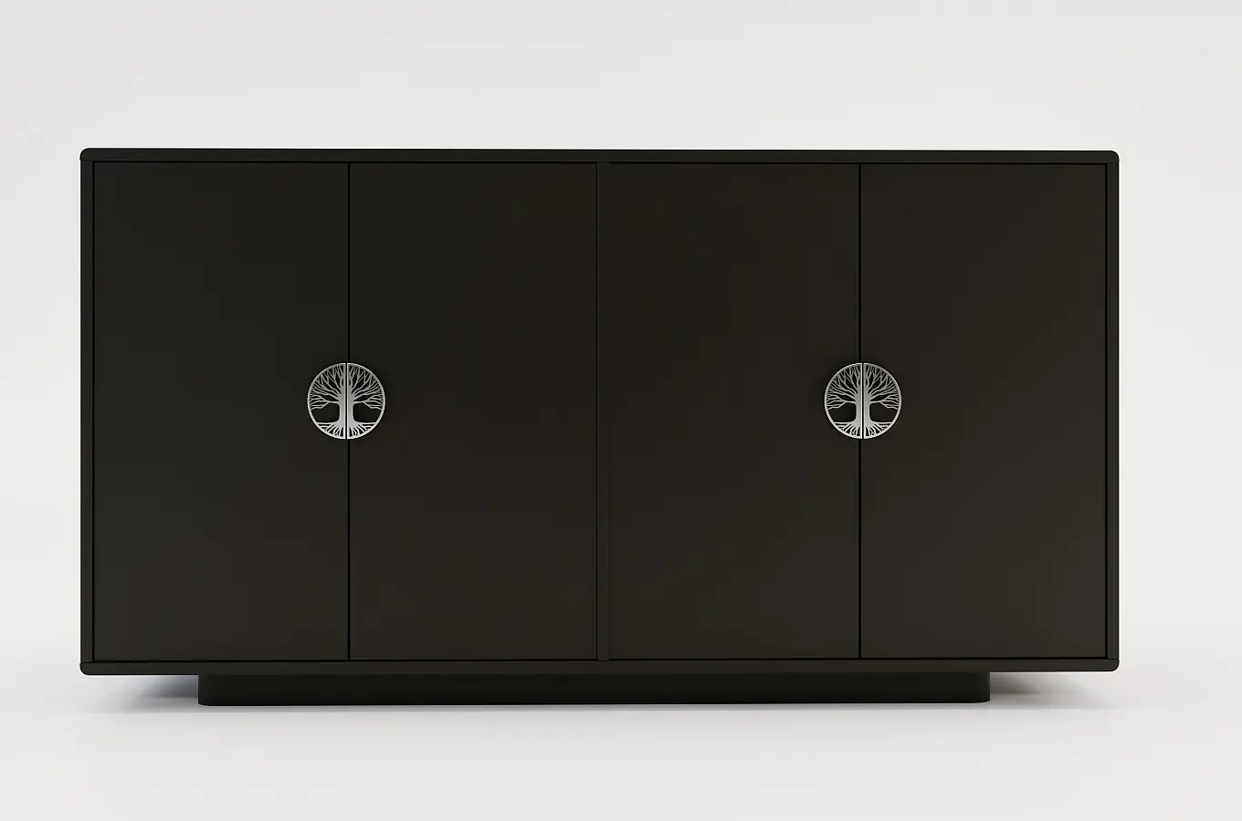 Czarna komoda Dancan LOTTA / szer. 139 cm