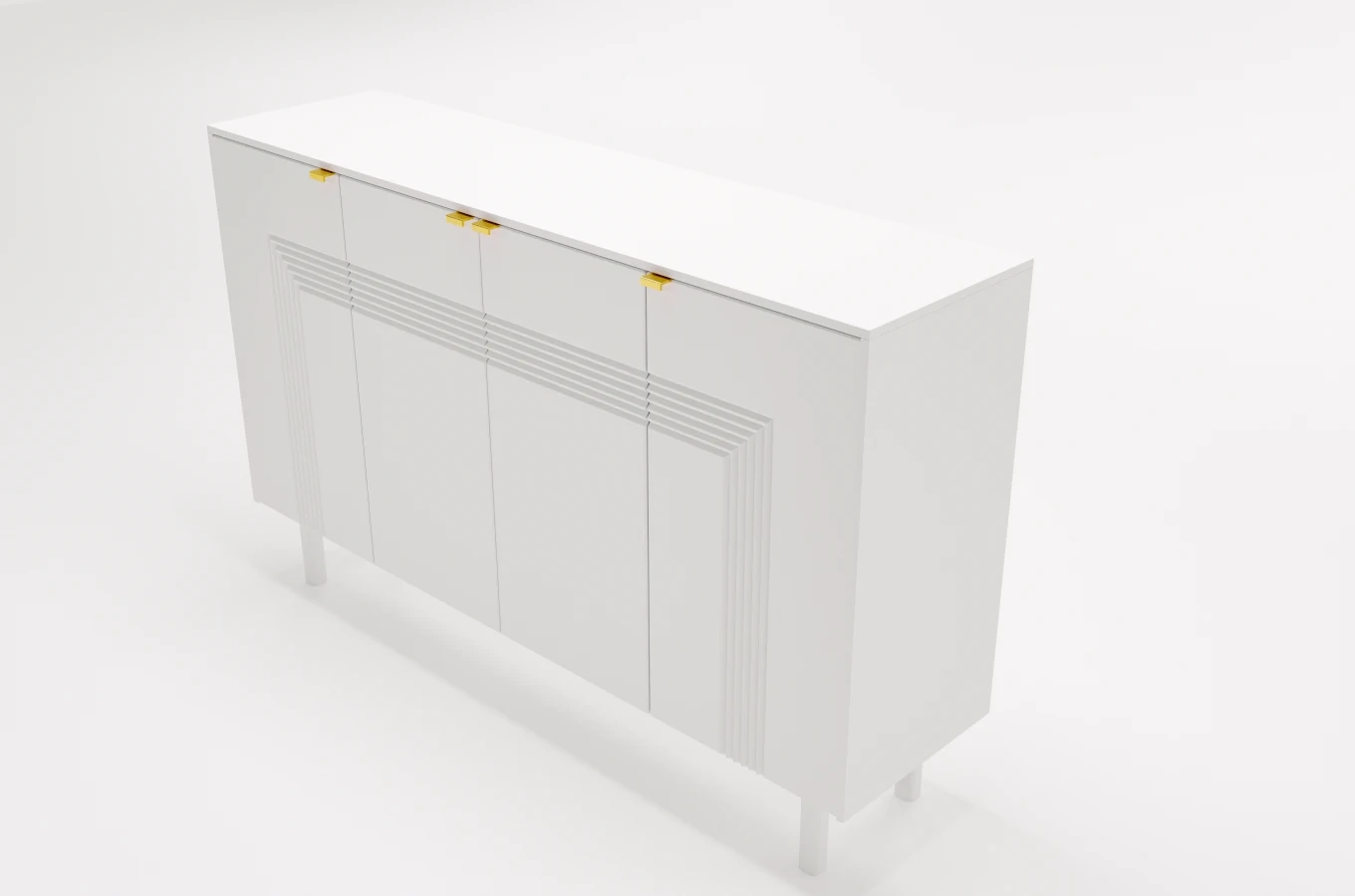 Biała komoda Dancan YOKO / szer. 156 cm