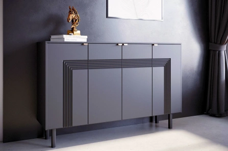 Czarna komoda Dancan YOKO / szer. 156 cm