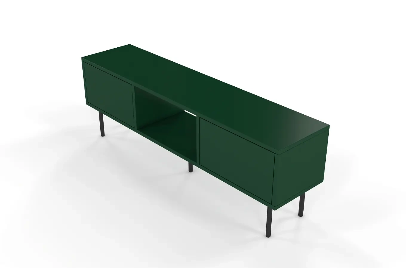 Zielona nowoczesna komoda RTV Dancan MIRKA / szer. 130 cm