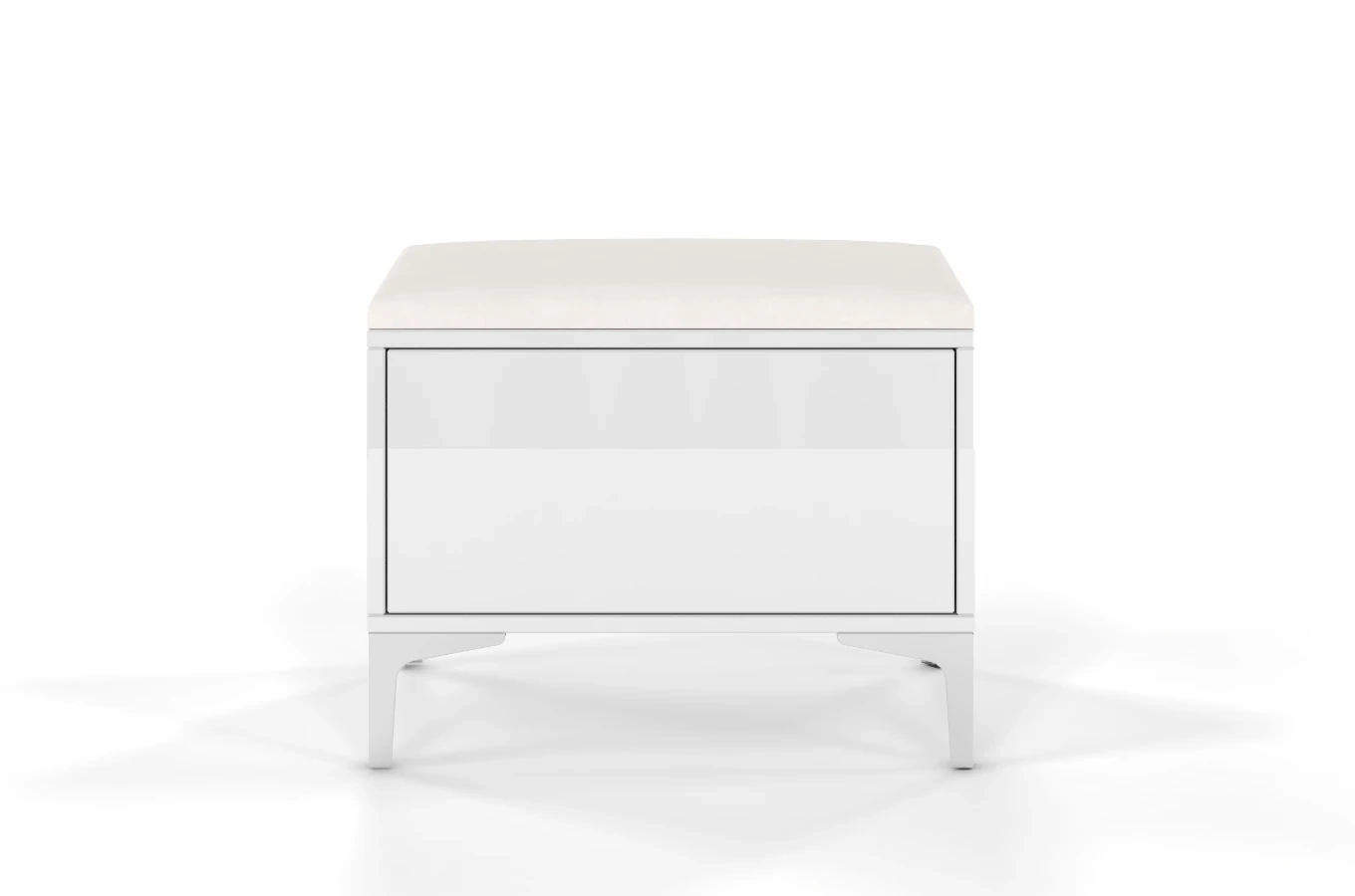 Elegancki, biały zestaw mebli do przedpokoju Dancan EVELINE / wysoki połysk