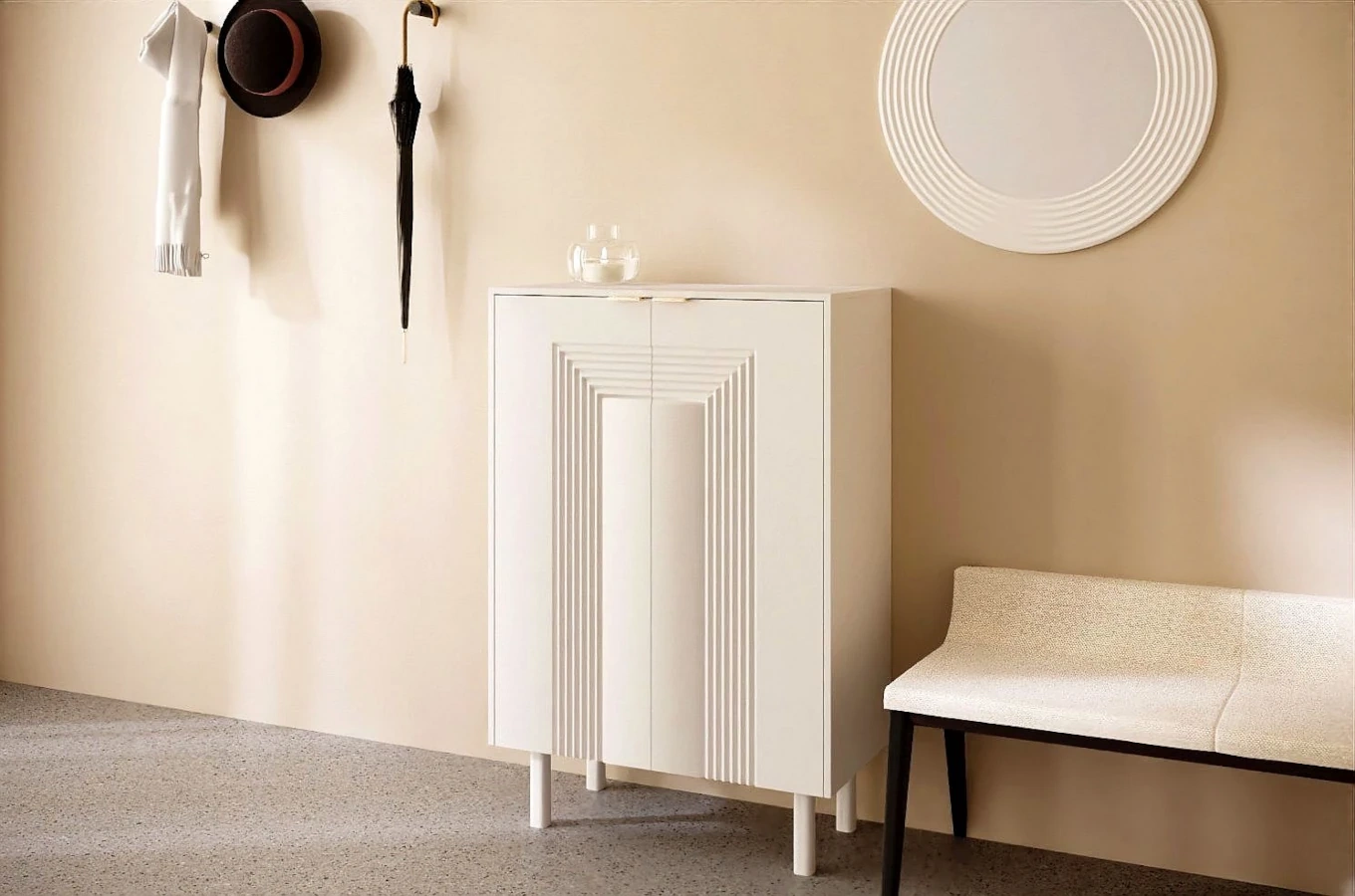 Biała komoda / szafka na buty Dancan YOKO / szer. 80 cm