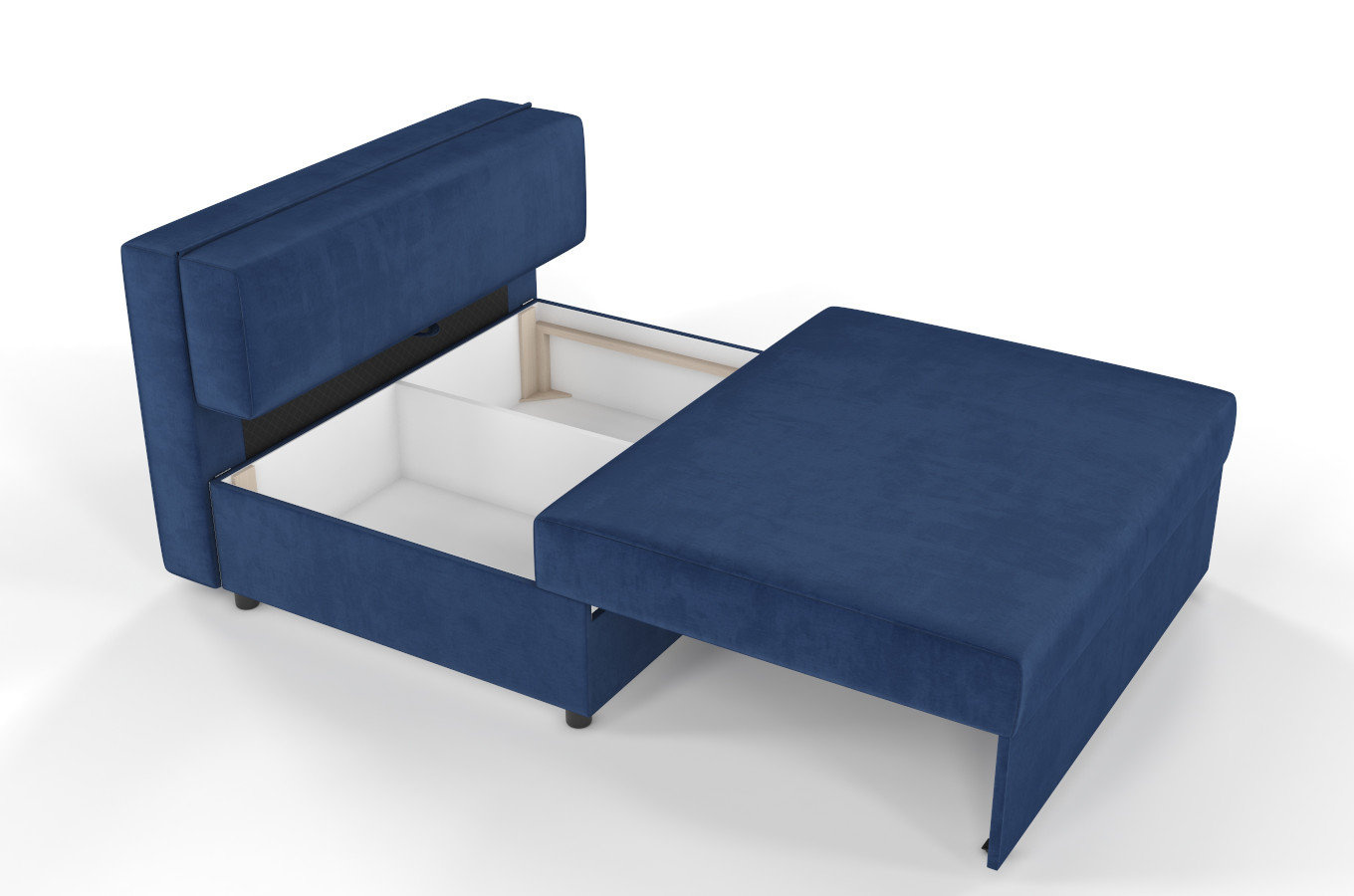 Nowoczesna rozkładana sofa Dancan OLGA z funkcją spania i pojemnikiem na pościel / 4 szerokości + 5 kolorów do wyboru!