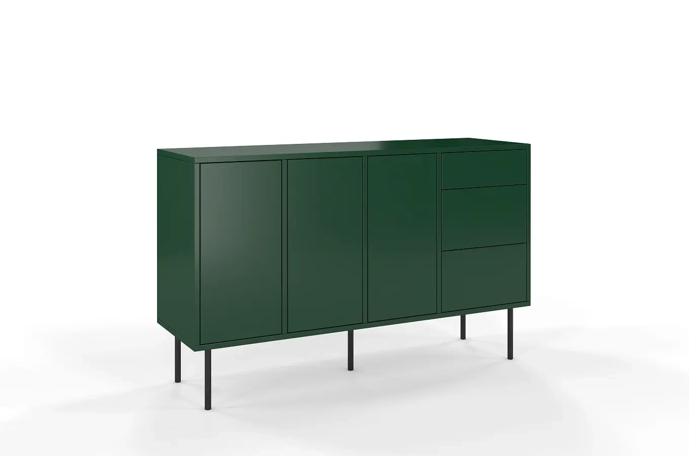 Zielona nowoczesna komoda Dancan MIRKA / szer. 130 cm