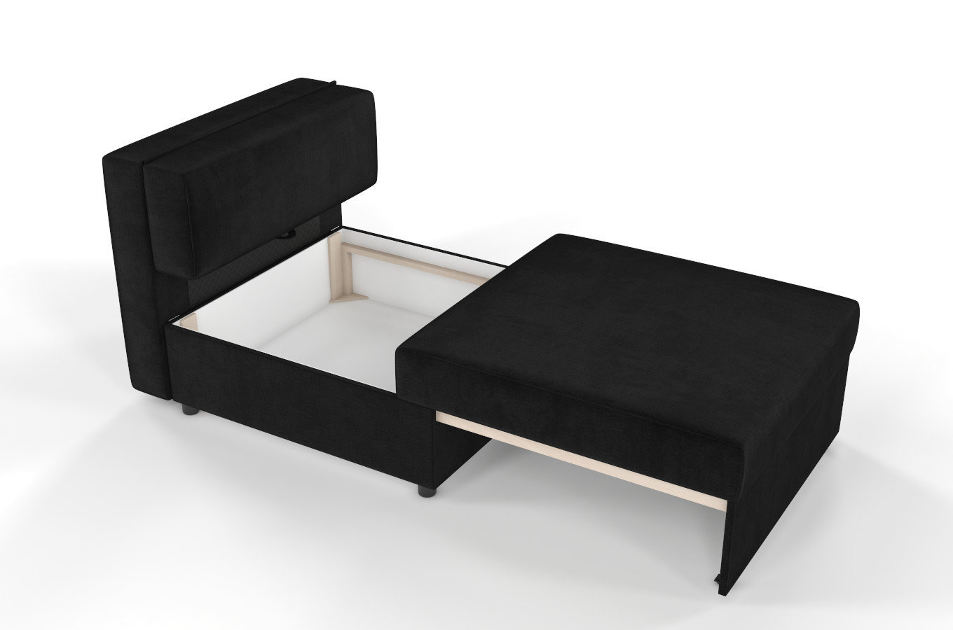 Nowoczesna rozkładana sofa Dancan OLGA z funkcją spania i pojemnikiem na pościel / 4 szerokości + 5 kolorów do wyboru!