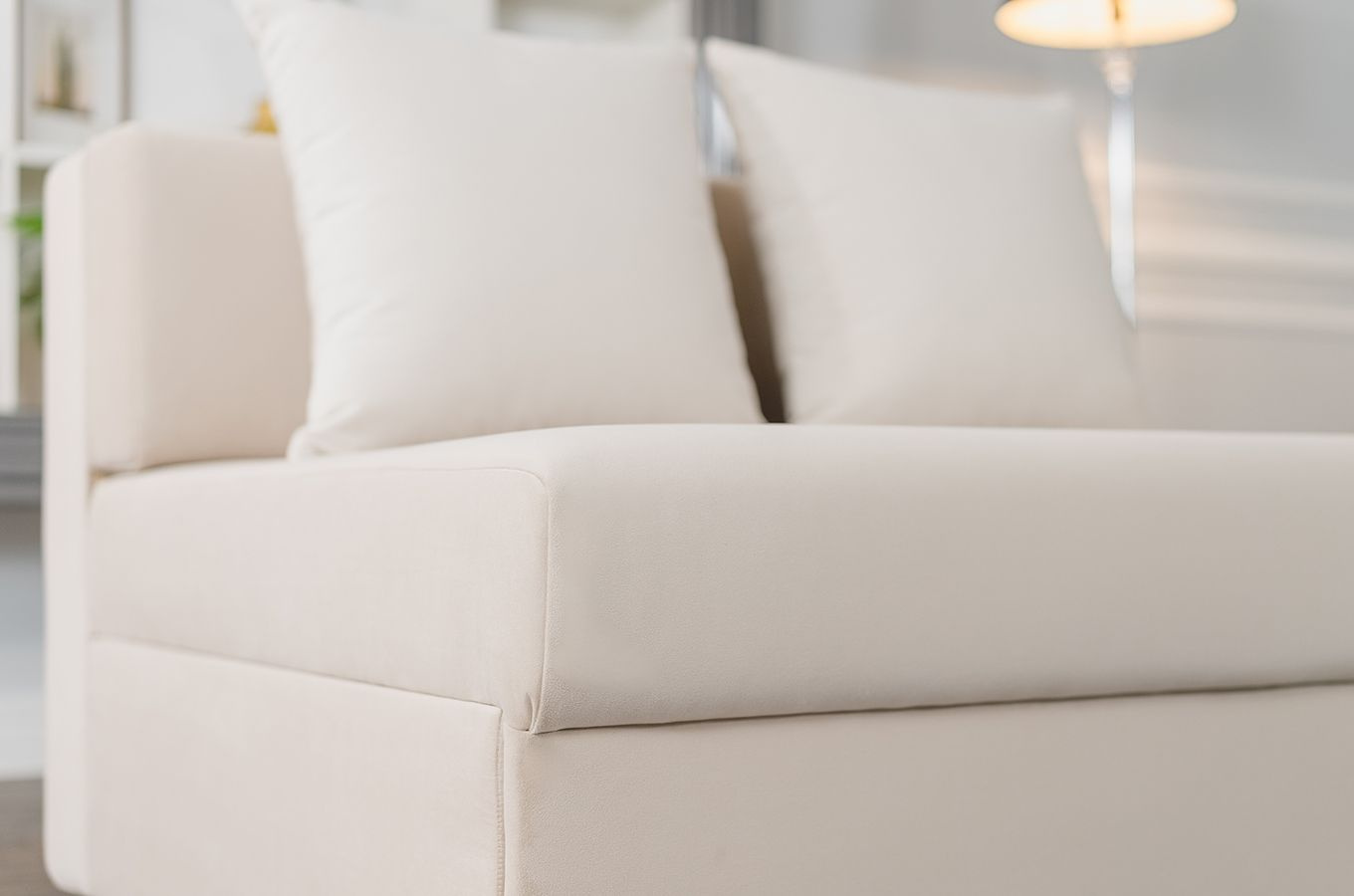 Nowoczesna rozkładana sofa Dancan OLGA z funkcją spania i pojemnikiem na pościel / 4 szerokości + 5 kolorów do wyboru!