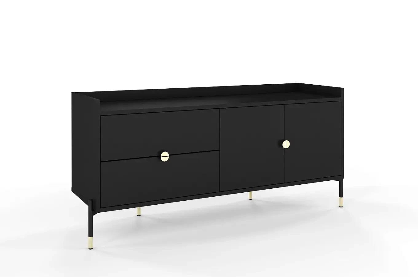 Czarna komoda do salonu Dancan IGA / szer. 142 cm