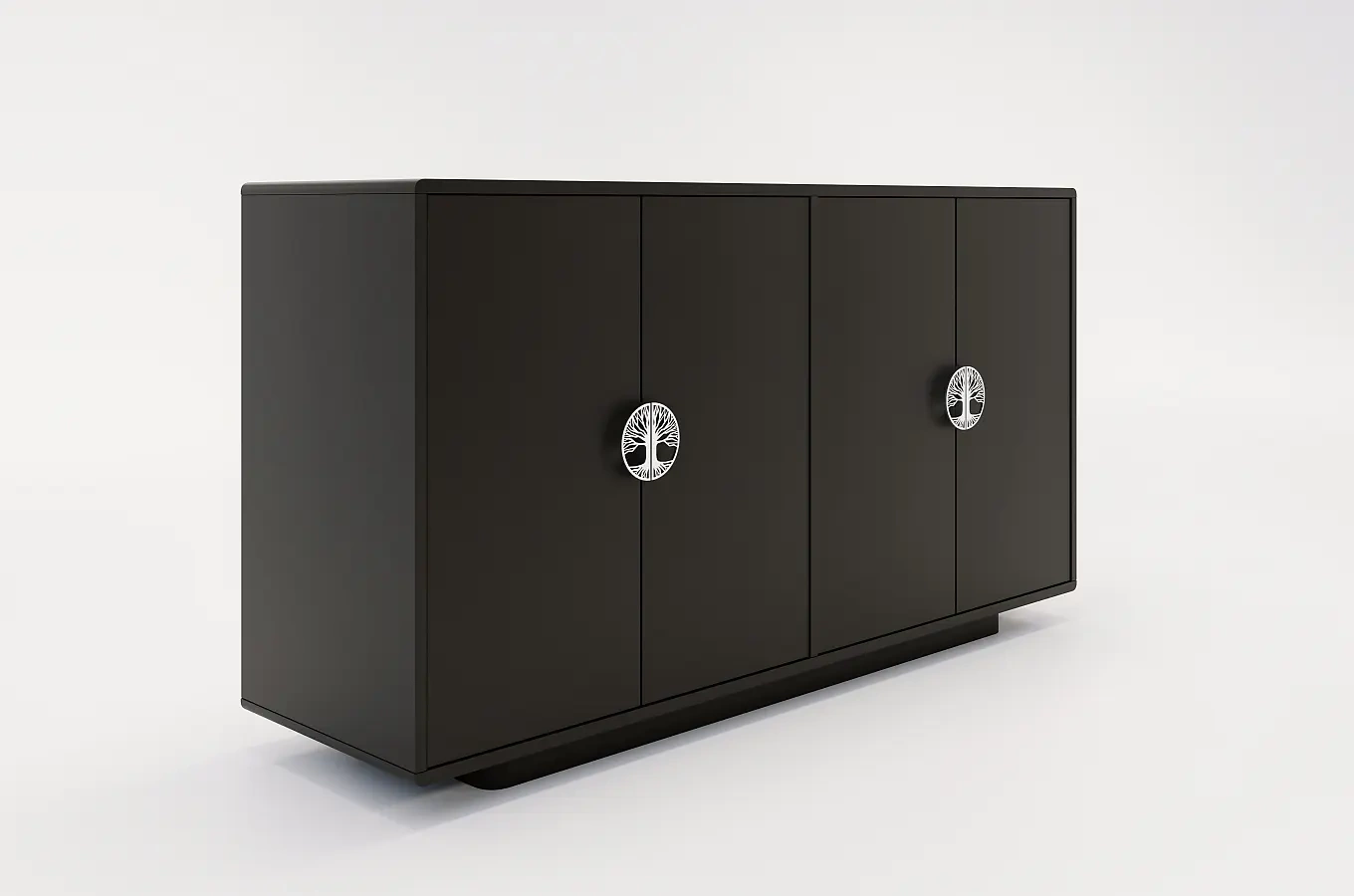 Czarna komoda Dancan LOTTA / szer. 139 cm