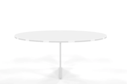 Biały blat do stolika Dancan ROCKET + noga płytowa