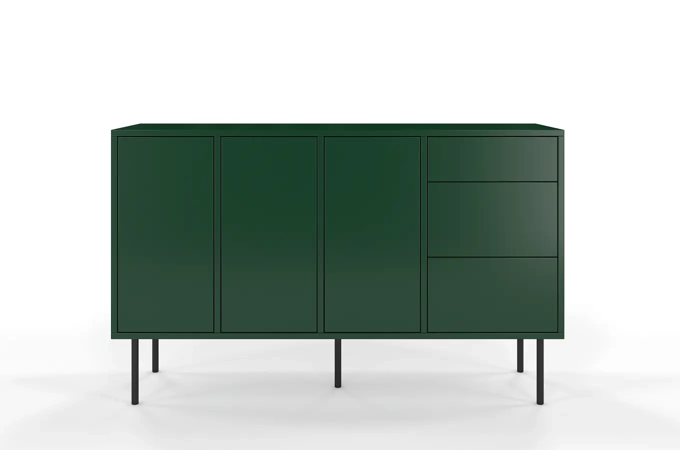 Zielona nowoczesna komoda Dancan MIRKA / szer. 130 cm