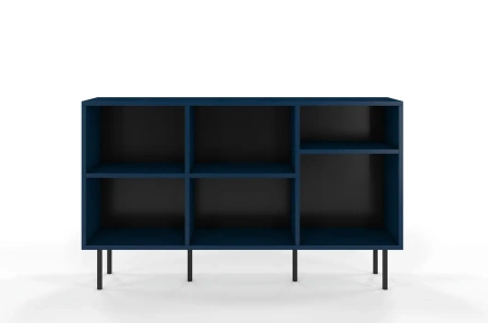Otwarta komoda / regał w granatowym kolorze Dancan MIRKA / szer. 130 cm