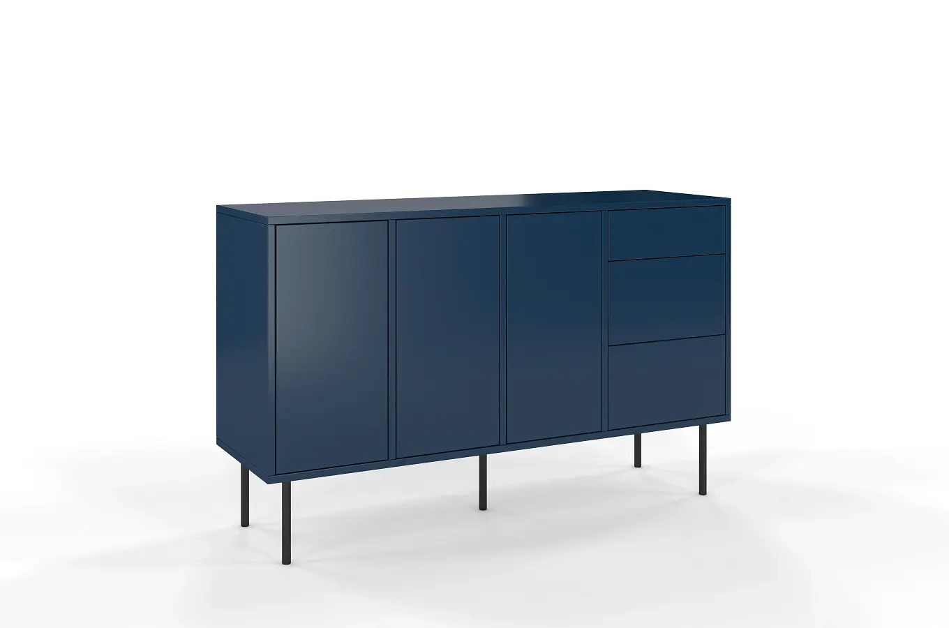 Granatowa nowoczesna komoda Dancan MIRKA / szer. 130 cm