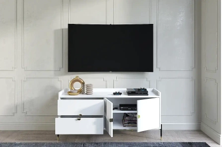 Biała komoda do salonu Dancan IGA / szer. 142 cm