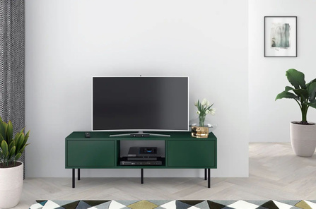 Zielona nowoczesna komoda RTV Dancan MIRKA / szer. 130 cm