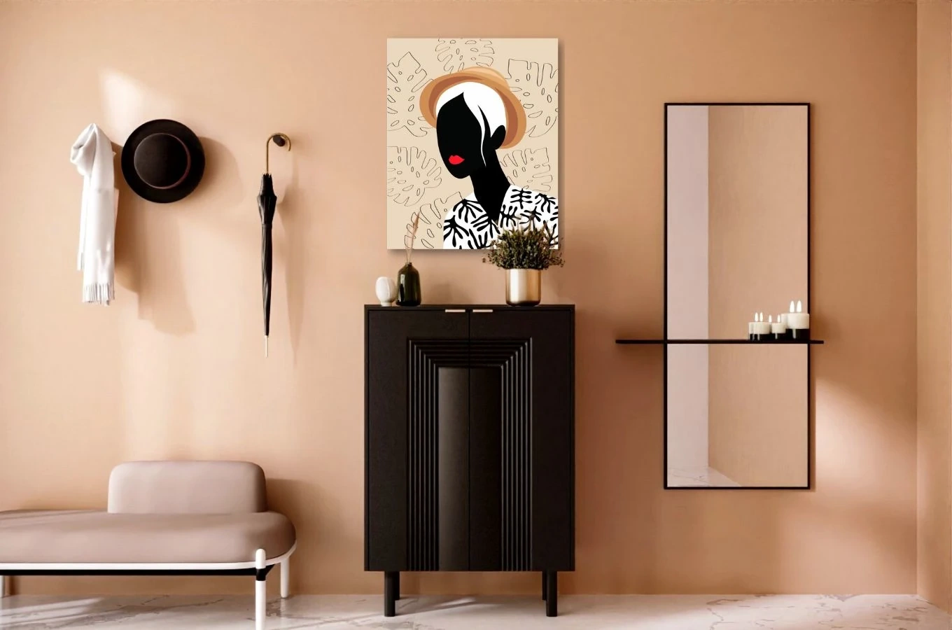 Czarna komoda / szafka na buty Dancan YOKO / szer. 80 cm