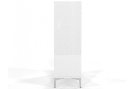 Biała wysoka nowoczesna komoda Dancan EVA połysk / szer. 60 cm