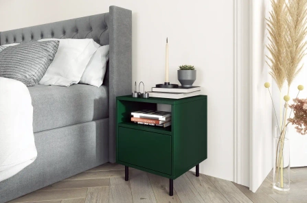 Zielona nowoczesna szafka nocna Dancan MIRKA / szer. 40 cm