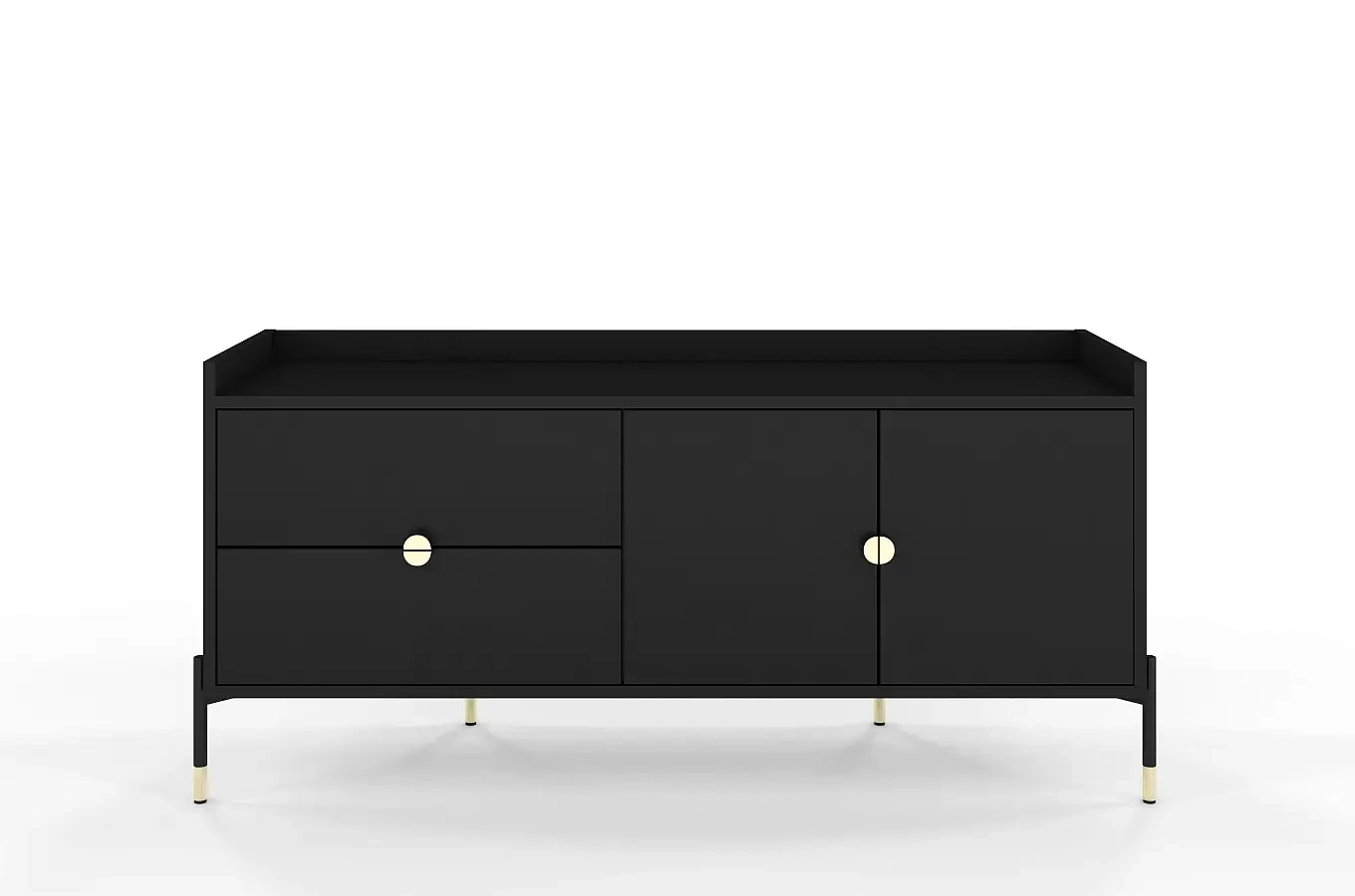 Czarna komoda do salonu Dancan IGA / szer. 142 cm