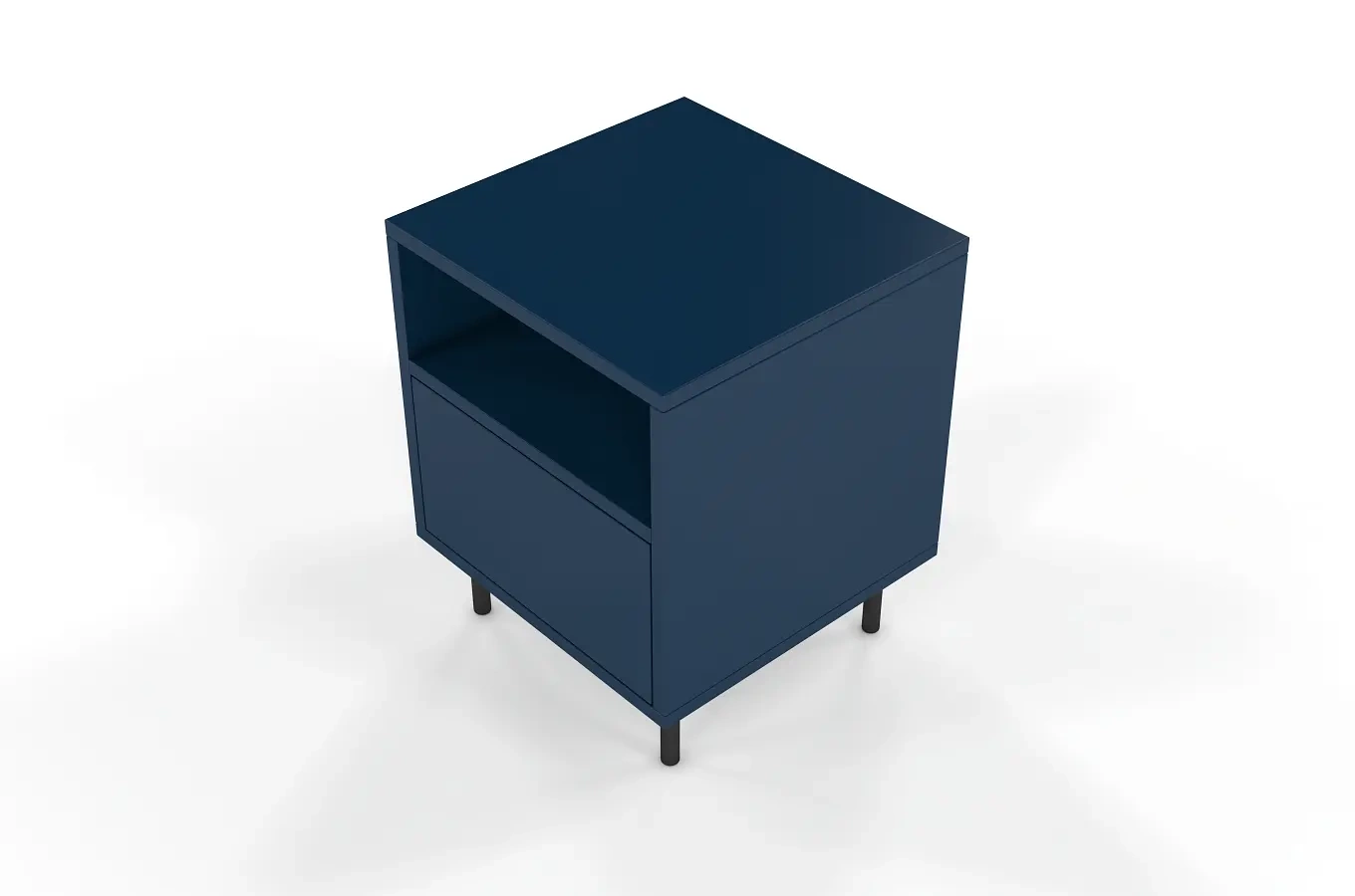 Granatowa nowoczesna szafka nocna Dancan MIRKA / szer. 40 cm