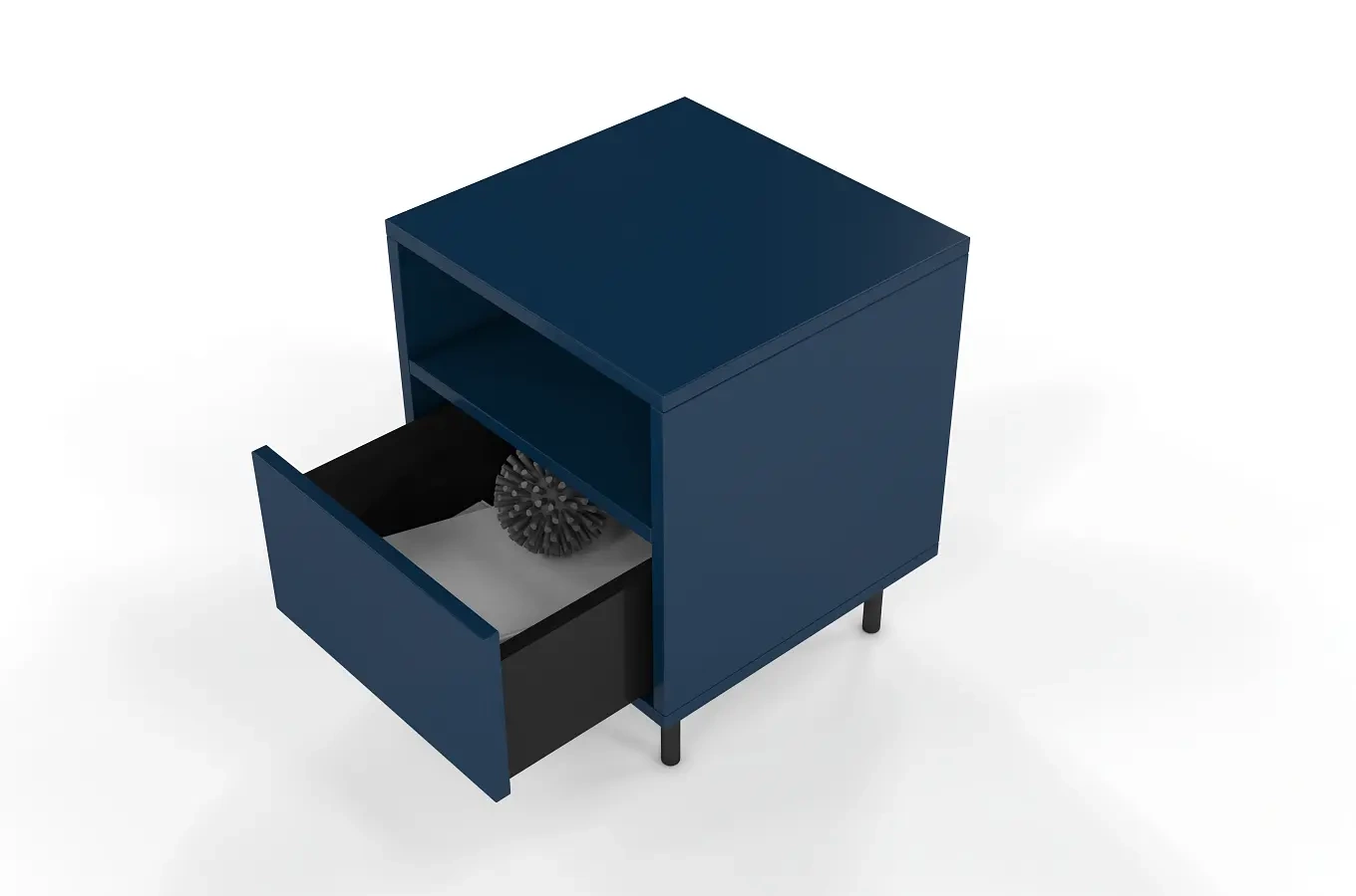Granatowa nowoczesna szafka nocna Dancan MIRKA / szer. 40 cm