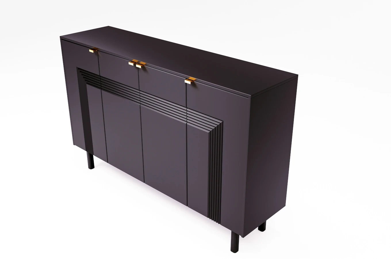 Czarna komoda Dancan YOKO / szer. 156 cm