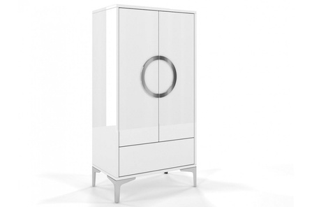 Biała wysoka nowoczesna komoda Dancan EVA połysk / szer. 60 cm