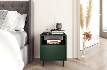 Zielona nowoczesna szafka nocna Dancan MIRKA / szer. 40 cm