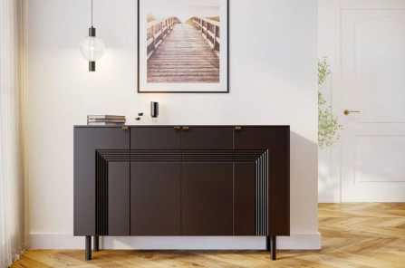 Czarna komoda Dancan YOKO / szer. 156 cm