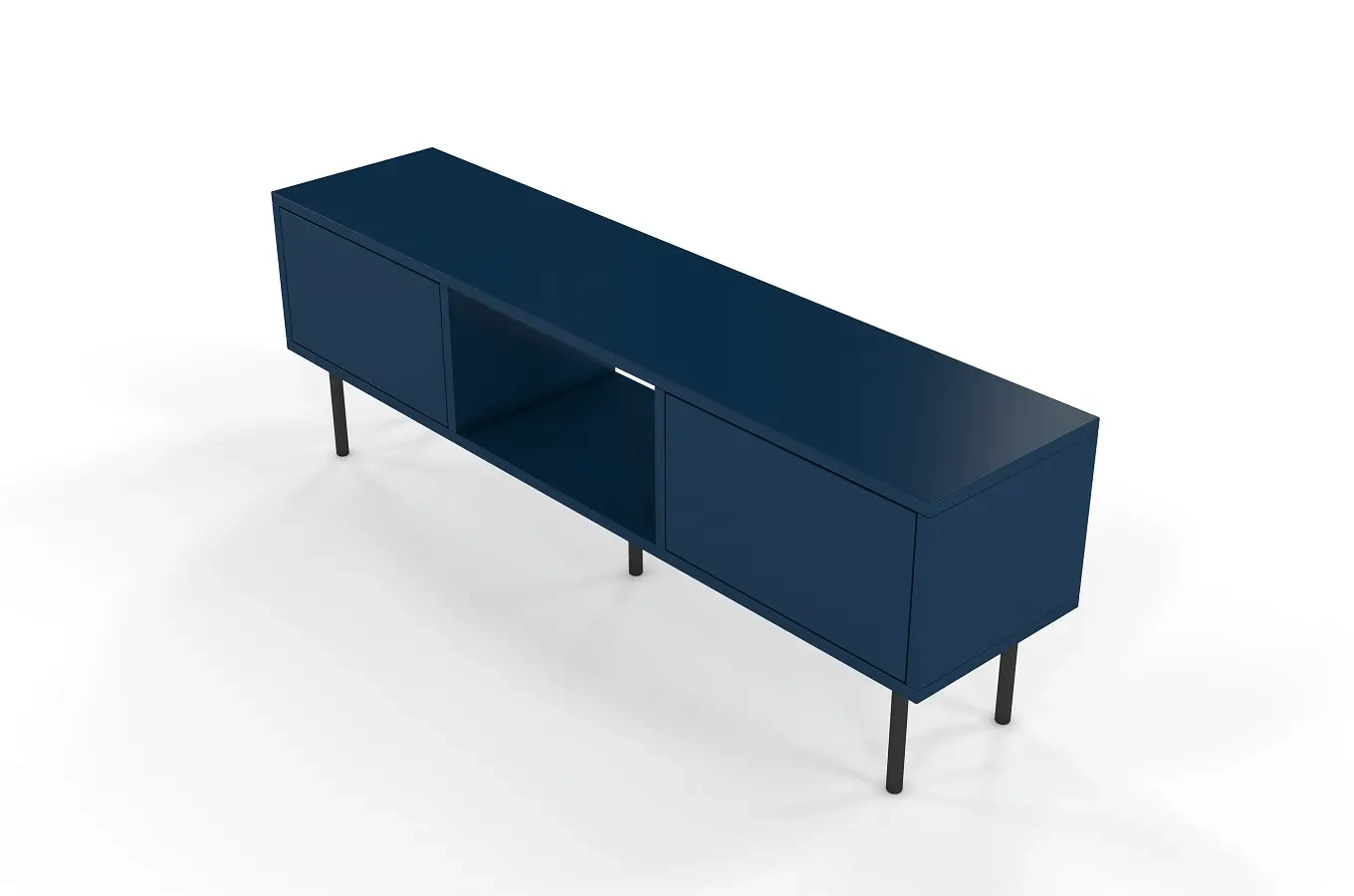 Granatowa nowoczesna komoda RTV Dancan MIRKA / szer. 130 cm